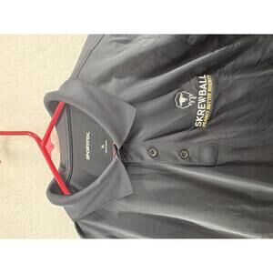 Screwball Peanut Butter Whiskey Performance Polo Golf Office Mens XL NEW